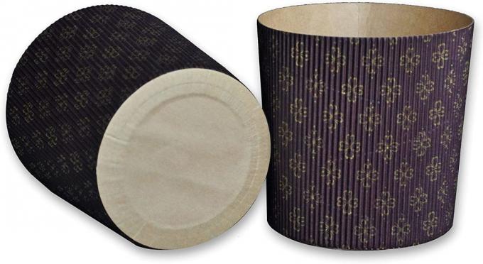 Rk Bakeware China plooide het Document van de het Bakselvorm van Panettone Pan Mold Brown Disposable Paper Bakselkop