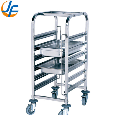 Aangepaste food grade roestvrijstalen trolley / food trolley te koop