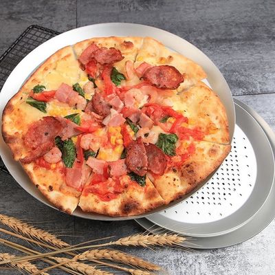 Rk Bakeware China-Hard Anode Geperforeerde Dunne Korst Pizza Pan voor Pizza Hut