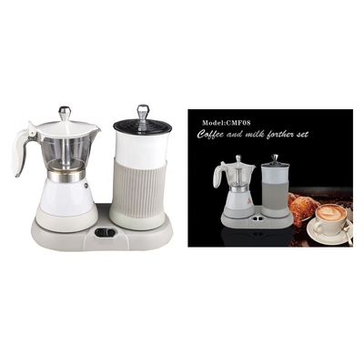 Aluminium 3 Cups Elektrische Espresso Moka Koffiezetapparaat Melkopschuimer Automatische Elektrische Moka Pot