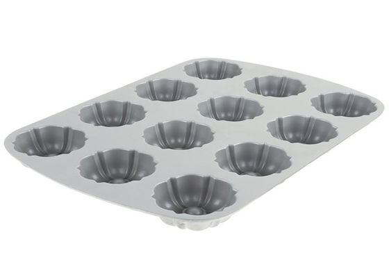 RK Bakeware China Foodservice NSF 12 Compartiment Bundtlette Aluminium Muffin Taartvorm Commerciële kwaliteit