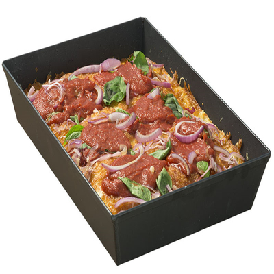 RK Bakeware China Foodservice Hard Coat aluminium Detroit pizzapannen