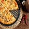 Rk Bakvormen China Fabrikant-anti-aanbak aluminium pizzaschijf met rand