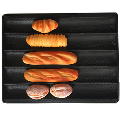 RK Bakeware China Foodservice NSF Geperforeerde Aluminium Baguette Tray Stokbrood Bakken Muold