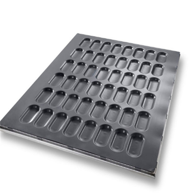 RK Bakeware China Foodservice NSF Durashield Coating 5 Kanaals Stapelbare Tablock Baguette Tray