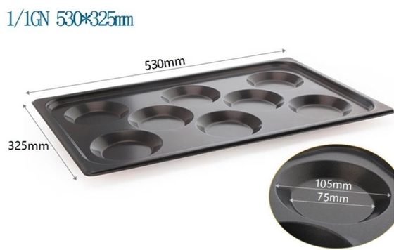 Rk Bakeware China-Gastronorm Gn 1/1 Aluminium Nonstick Bakplaat 530X325mm met 8 Vormen voor Eieren