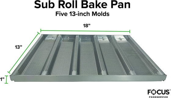 RK Bakeware China Foodservice NSF 49015 Glaze Aluminium Sub Sandwich Roll Pan Bakplaat