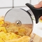 10 cm roestvrijstalen pizzawielsnijder met PP-handvat ronde plastic pizzawielsnijder