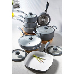 7-delige aluminium pannenset, keramische coating, koekenpan en soeppansets met anti-aanbaklaag
