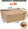 Kraftpapier-Document de Vakjes van het Maaltijdvoedsel het Wegwerpproduct neemt Containerslunch