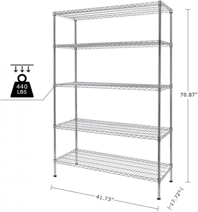 Rk Bakeware China Foodservice Commercial Chrome Wire Shelving 24 X 36 (2 Shelves)